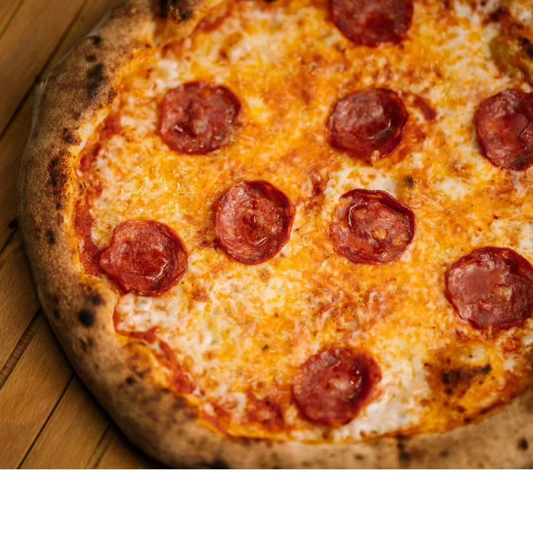 Pepperoni pizza fresh from the kitchen